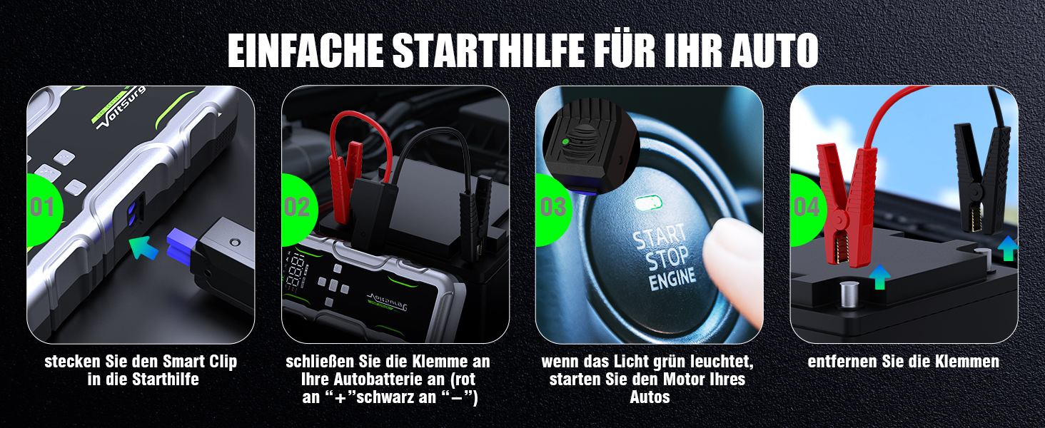 Powerbank VoltSurge 7000A з компресором та функцією запуску двигуна, 160PSI, для автомобілів (бензин та дизель до 10л), 12V, з LED-ліхтариком