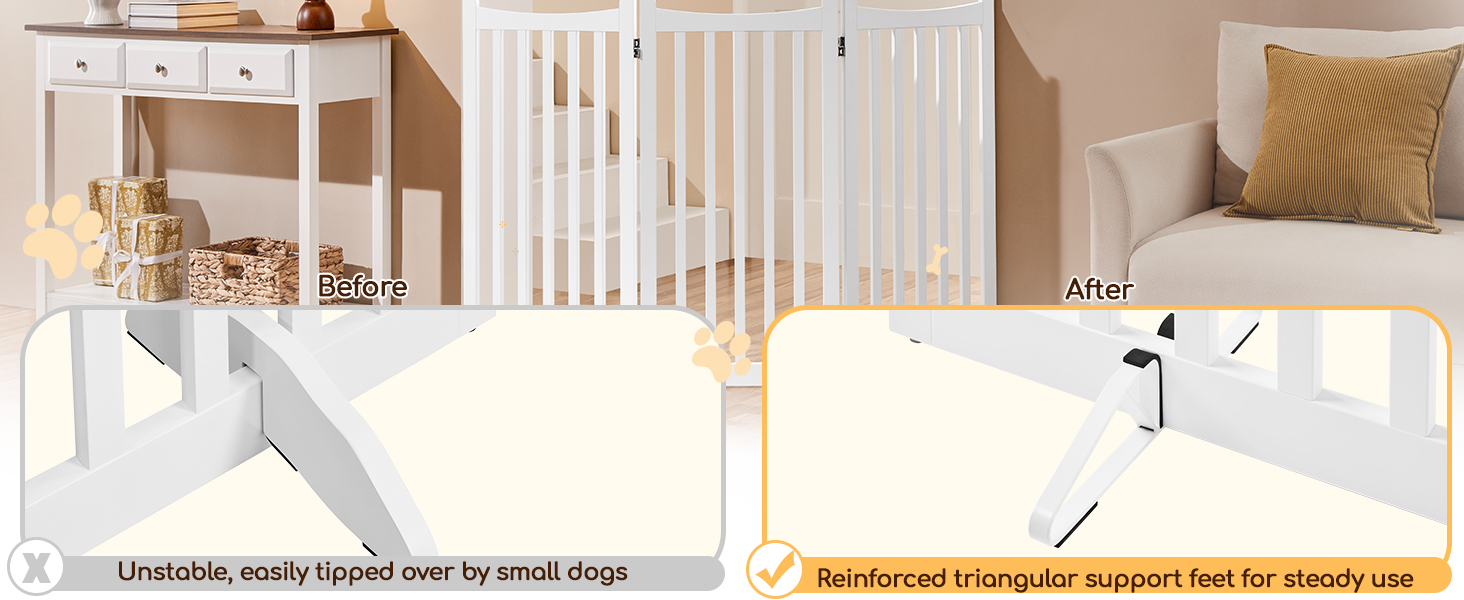 Захисне ґратка для собак Yaheetech, 90.5 x 201.5 см, 4 панелі, білий колір. Ідеально підходить для дому, кухні, проходу, каміну, печі.