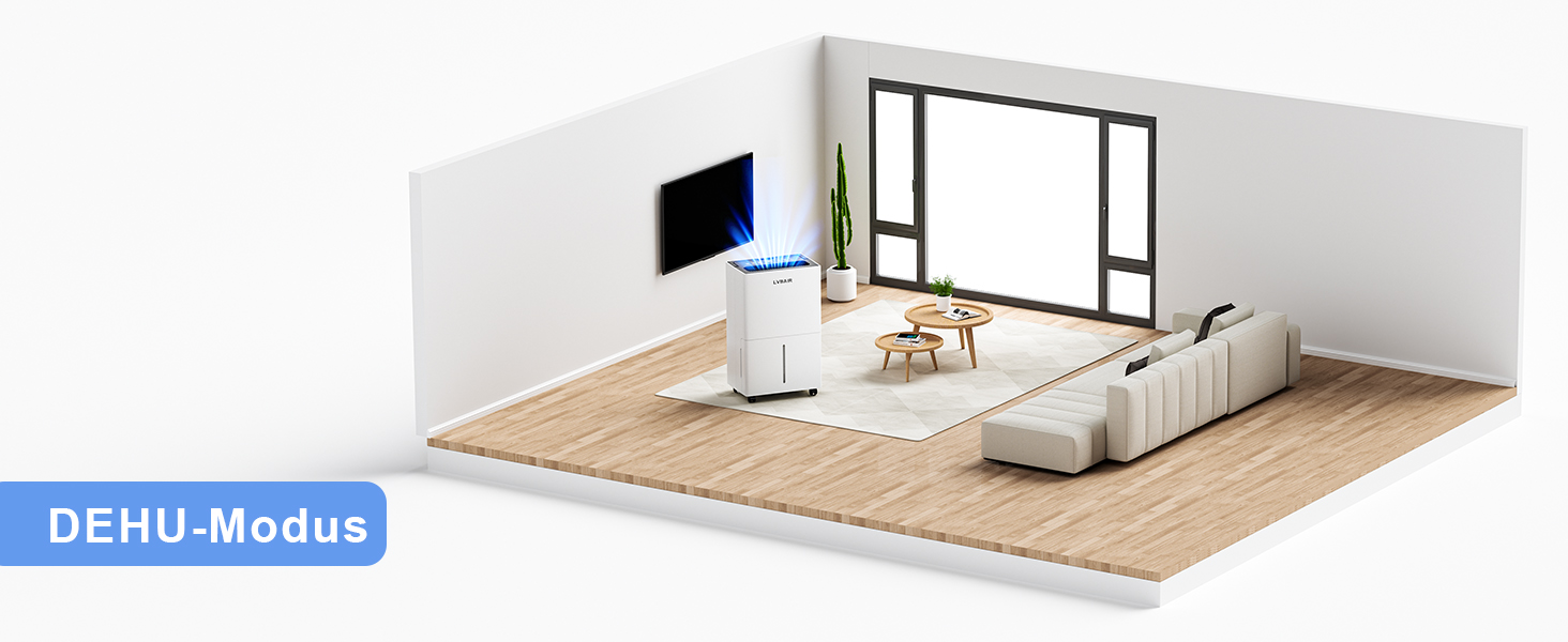 Електричний осушувач повітря 20 л/день – потужний, енергоефективний, портативний, з 3 режимами та регулюванням вологості, для дому