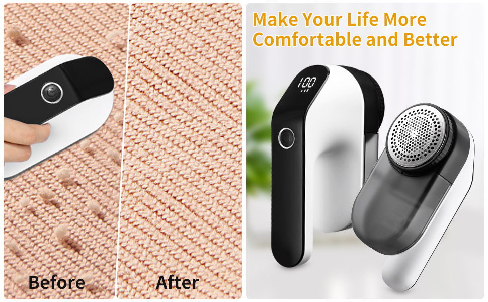 Електричний триммер для одягу Zawaer, 2000 mAh, видалення котушок, 3 швидкості, для одягу та меблів