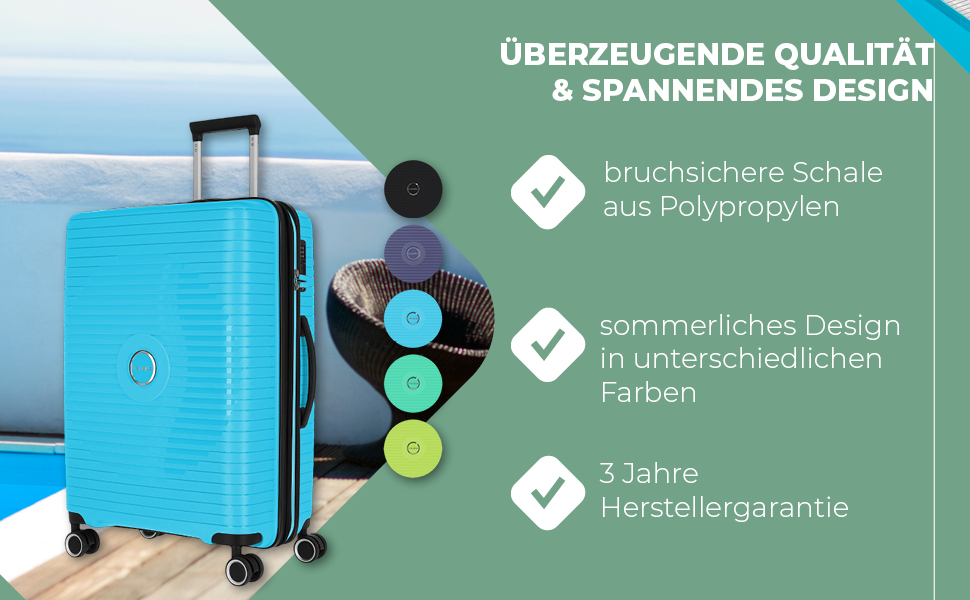 Чемодан Travelite ORBITA середній, розширюваний, 67 см, 68-78 літрів, 4 колеса, TSA-замок, тюрквіс