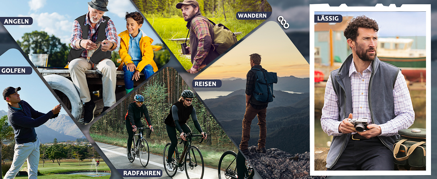 Чоловіча флісова жилетка 33000ft - ультралегка, без рукавів, з кишенями та блискавкою, чорна