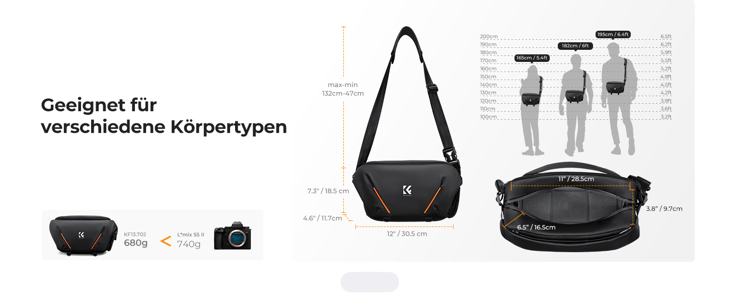 Сумка для фотоапарата та аксесуарів K&F Concept з напіввідкритим переднім відділенням, чорна