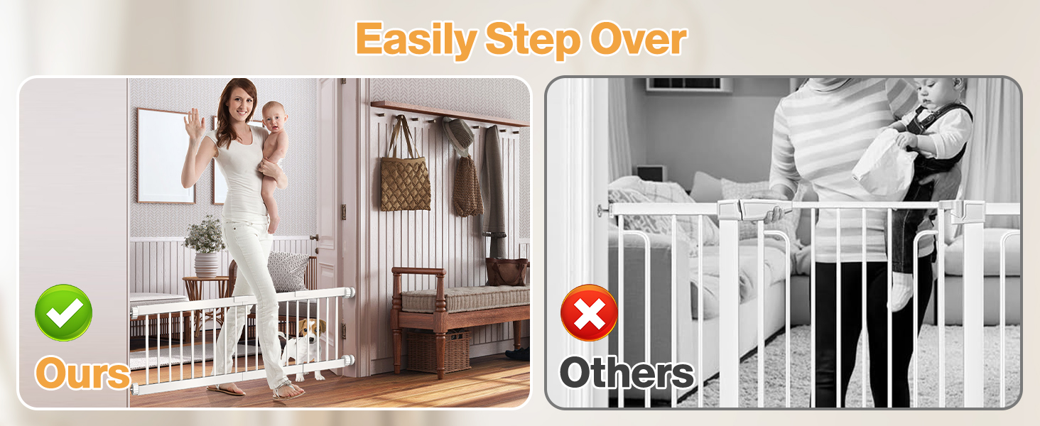 Коротка перегородка для собак Fldofaves, 45-115 см, для дому, висота 35 см, розширювана, з 3 подовжувачами (25 см)