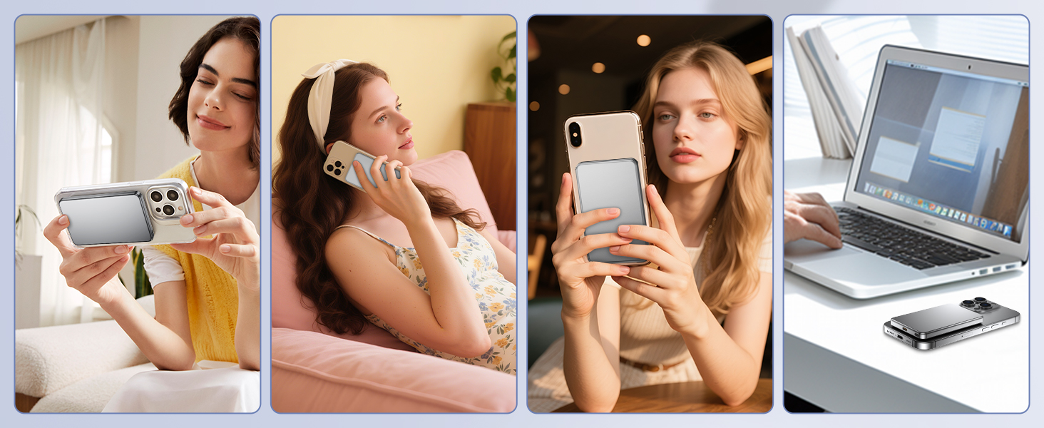 Power Bank MiniMag Ultra Slim 5000mAh з PD 22.5W та бездротовою зарядкою 15W (Mini, Portable, iPhone, Android)