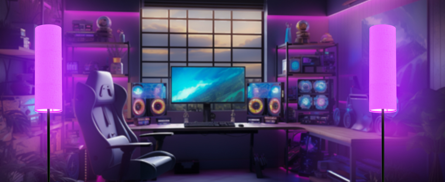 Стійка лампа FRIDEKO HOME для вітальні: сучасний дизайн, RGB, диммування, керування з пульта, музичний режим, чорний цоколь. Підходить для офісу, спальні та вітальні.