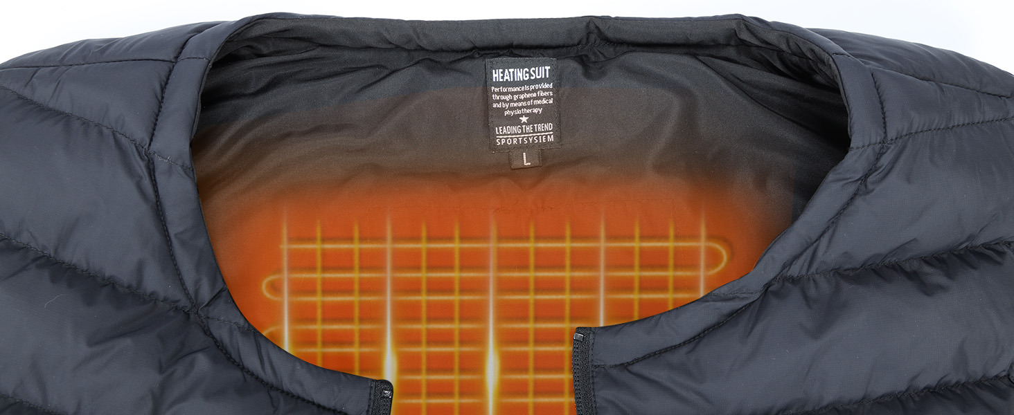 Обогрівальний жилет для чоловіків та жінок з акумулятором 10000mAh - жилет з 5 зонами обігріву, 3 режими температури, подвійне керування для зимових активів на відкритому повітрі, XXL, чорний