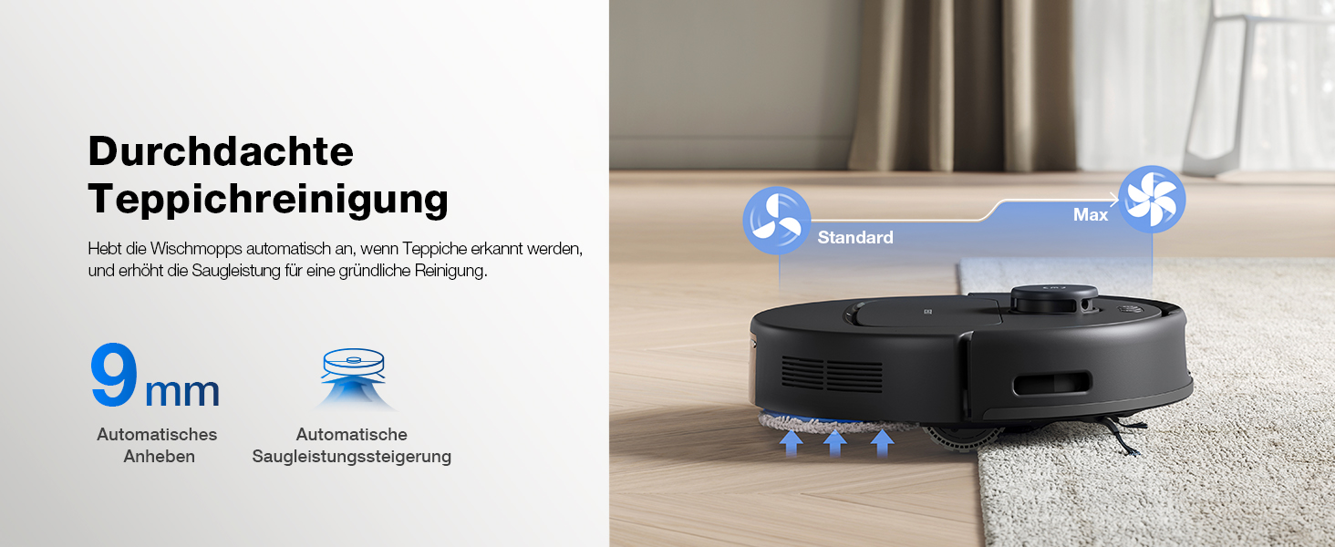 Робот-пилосос ECOVACS DEEBOT N30 PRO Omni з функцією миття, 10000 Па, технологія ZeroTangle 2.0, TruEdge, миття гарячою водою 60°C, сушка гарячим повітрям, білий (чорний)