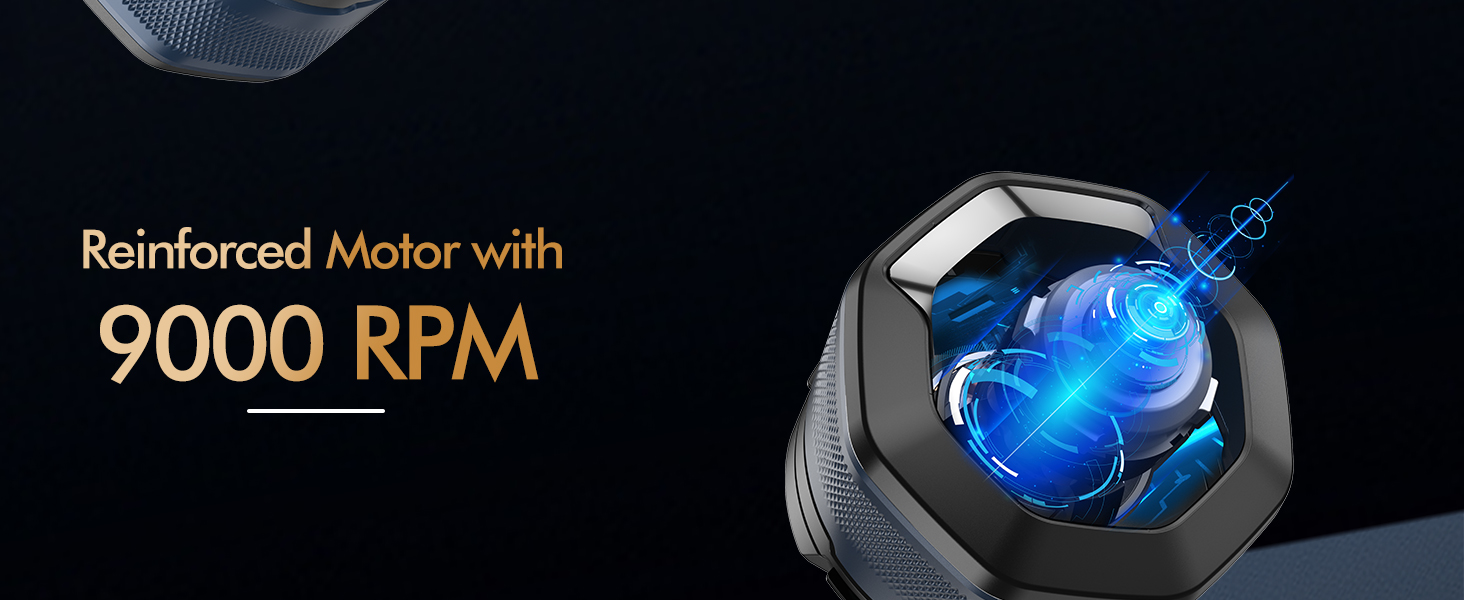 Електричний голчастий стайлер для голови Kibiy з 6 магнітними головками, IPX7 водонепроникний, LED-дисплей, зарядка Type-C, неслизький дизайн