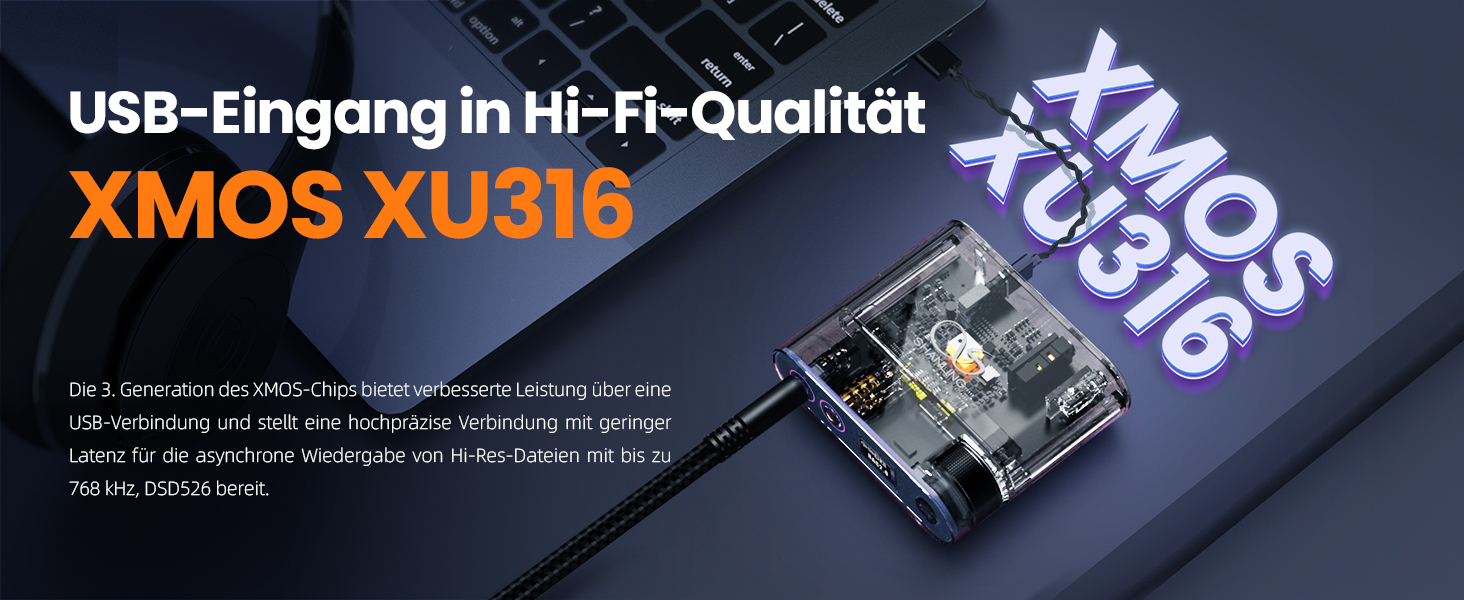 Shanling H0 - Портативний ЦАП/підсилювач, для ПК, ноутбуків, геймінгу, без акумулятора, 32-біт/768kHz DSD256, 3.5mm/4.4mm виходи