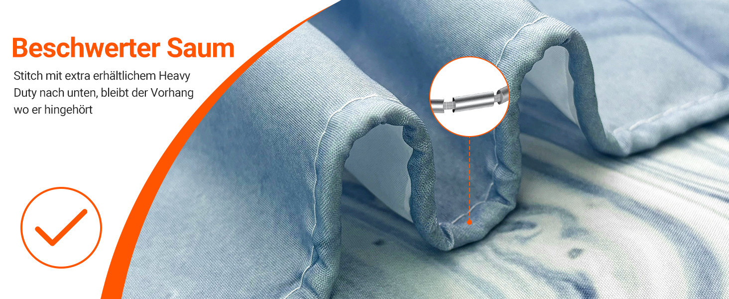 Штора для душу 180x200 см з утяжеленим краєм, антигрибкова, водовідштовхувальна, поліестер, з кільцями (Блакитний градієнт мармуру)