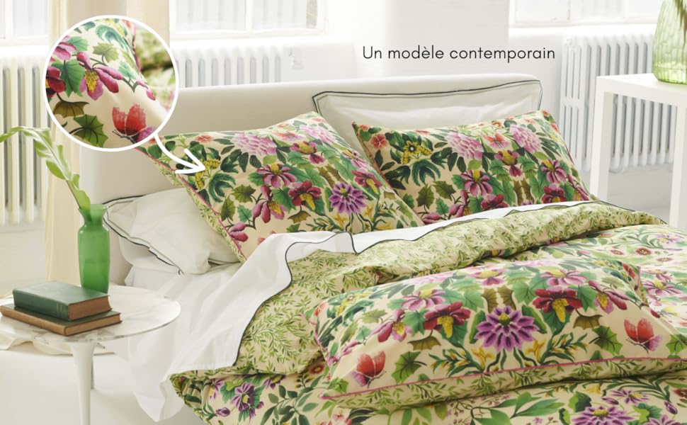 Наволочка Designers Guild Ikebana, дамаст, бавовняний перкаль, 50x75 см, принтована