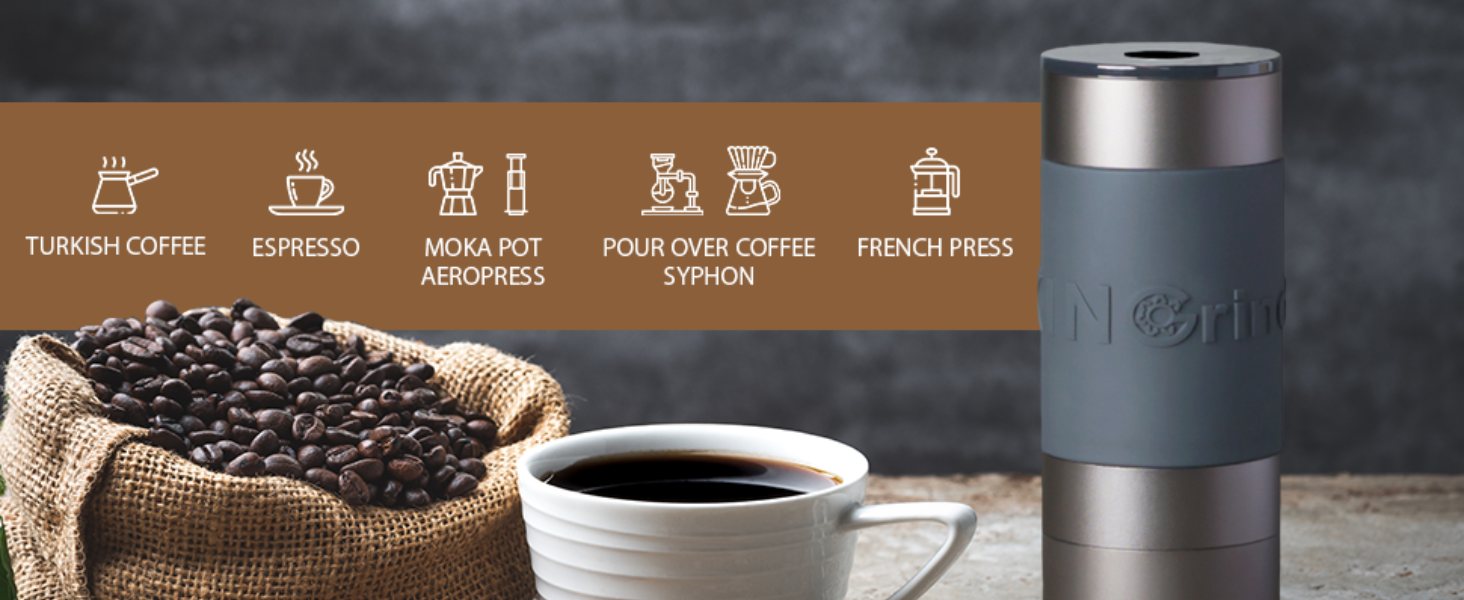 KINGrinder K2 - ручна кавомолка з 140 рівнями помелу для Aeropress, French Press, Drip, Espresso, 25 г