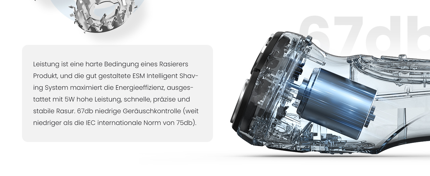 Електричний чоловічий бритва Sejoy, сухою, з підзарядкою, з висувним тримером, швидка зарядка за 1 годину, 3D плаваюча головка, LCD дисплей (синій)