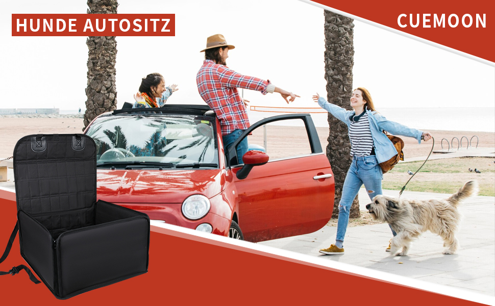 Автомобільний лежак для собак, стабільний бокс для собак на заднє сидіння, водонепроникний, чорний