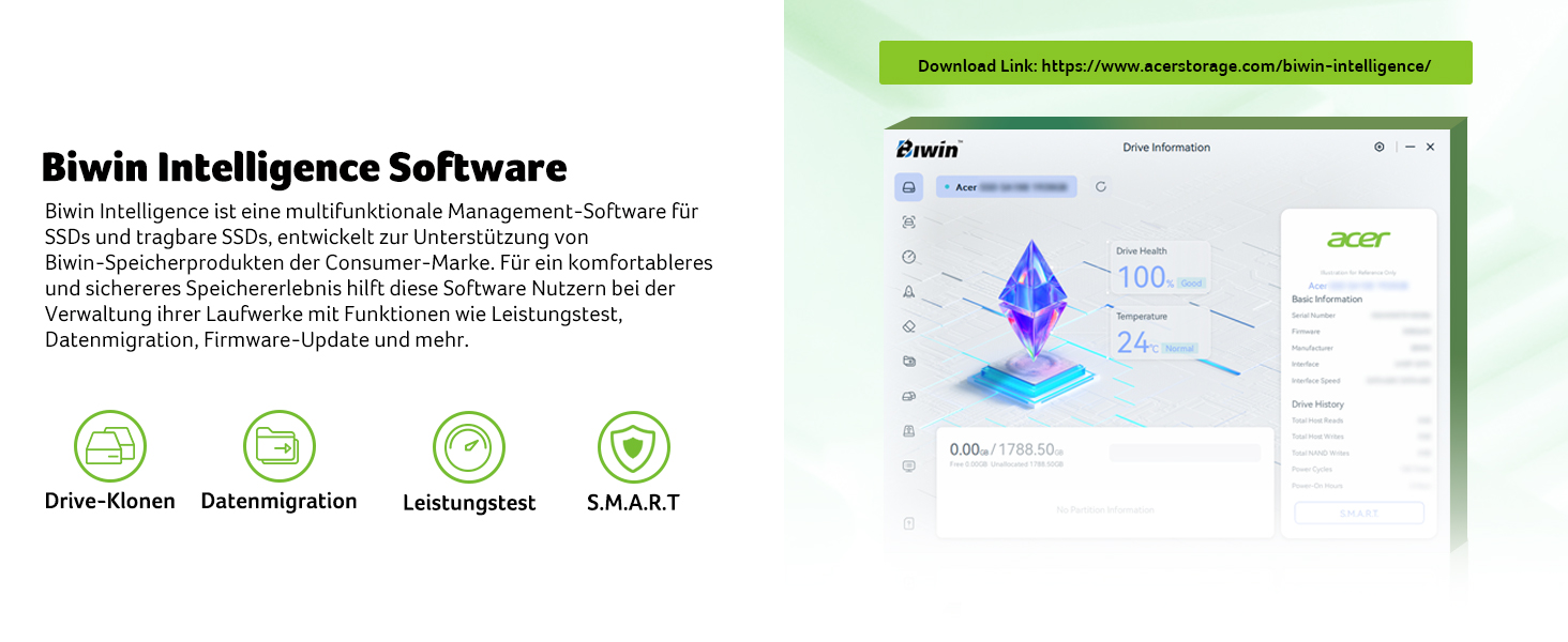 SSD Acer FA100 512GB PCIe 3.0 NVMe - Швидкий накопичувач для ПК та ноутбука