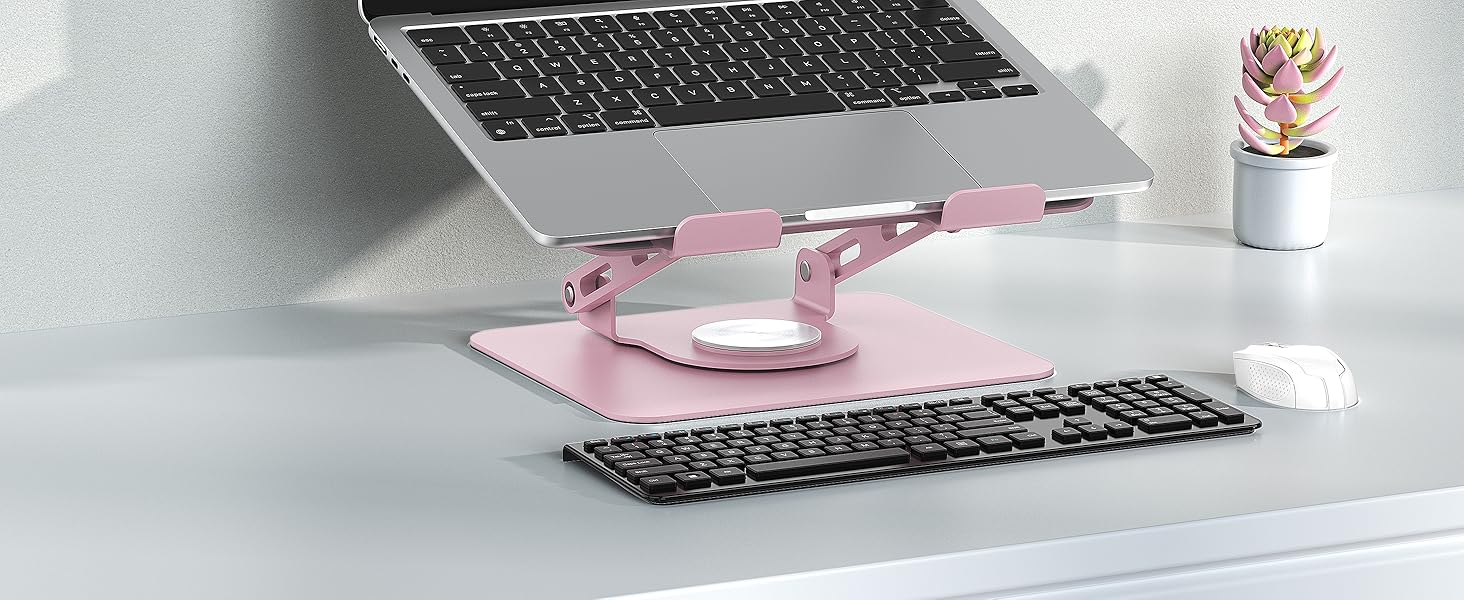 Підставка для ноутбука Soundance 360° з регулюванням висоти, чорна (C-Pink), 10-15,6 дюймів