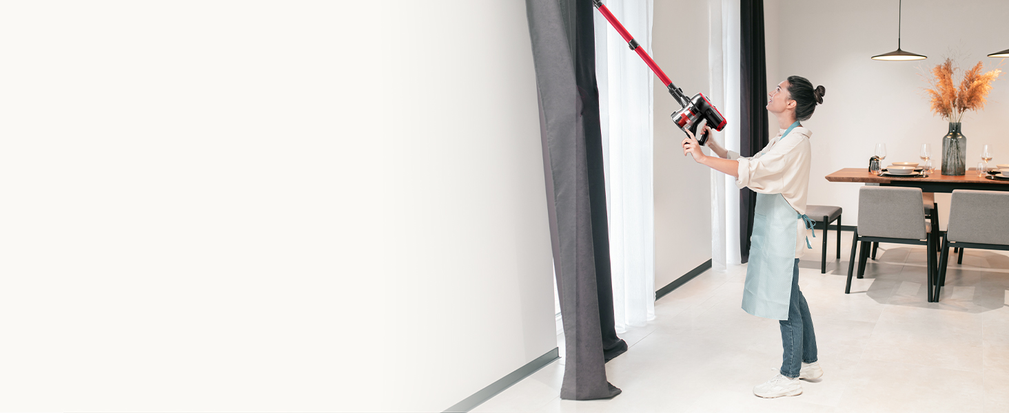 VEGREM Бездротовий акумуляторний пилосос 25Kpa з LED-підсвіткою та 2 режимами потужності, до 40 хвилин роботи