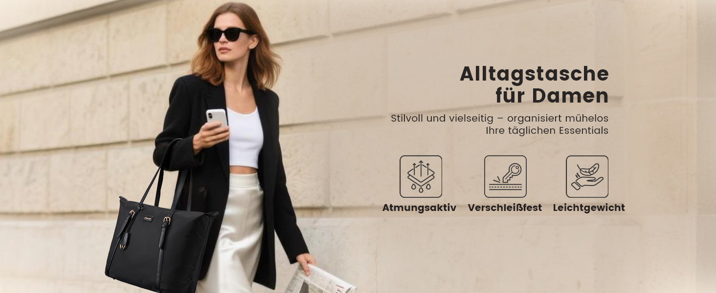 Сумка для ноутбука LOVEVOOK жіноча велика шопер для роботи, університету, школи (15.6 дюймів, синя)