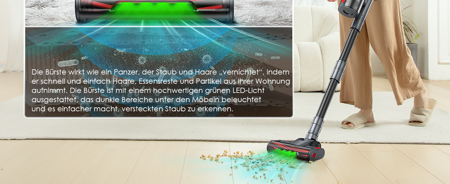 Бездротовий пилосос Linkifly A11: потужний акумуляторний пилосос, 600 Вт, 48 кПа, 60 хв роботи, технологія Anti-Tangle, для твердих підлог, килимів та плитки