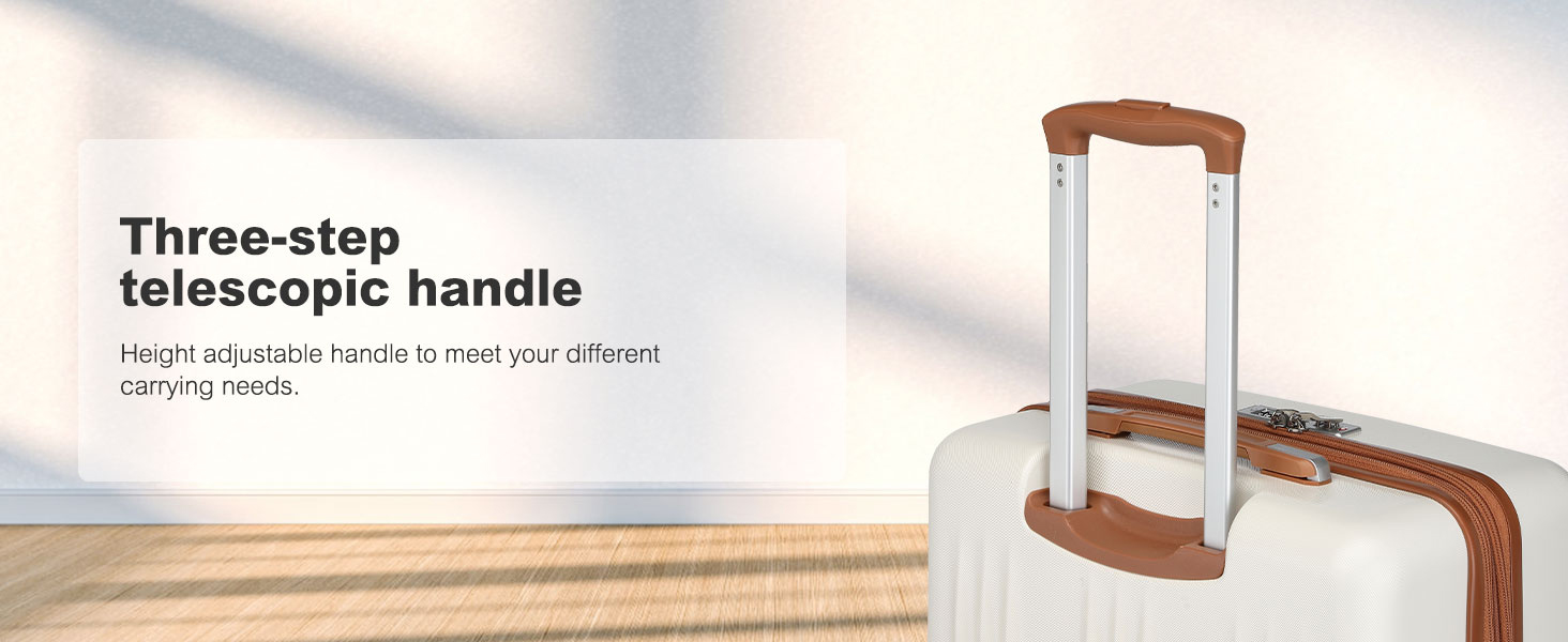 Набір валіз KONO: 3 шт. (55/65/75 см) з TSA-замком, розширювані, легкі, з 4 колесами