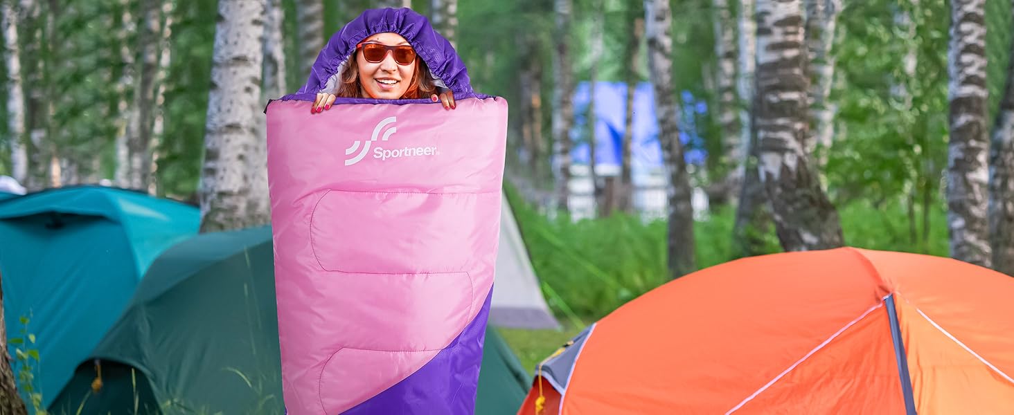 Сплячий мішок Sportneer - компактний та ультралегкий (950г/1500г) - спальний мішок типу 'кокон' для кемпінгу та відпочинку на природі. Підходить для чоловіків, жінок та дорослих (Чорний, літній). 3-4 сезони