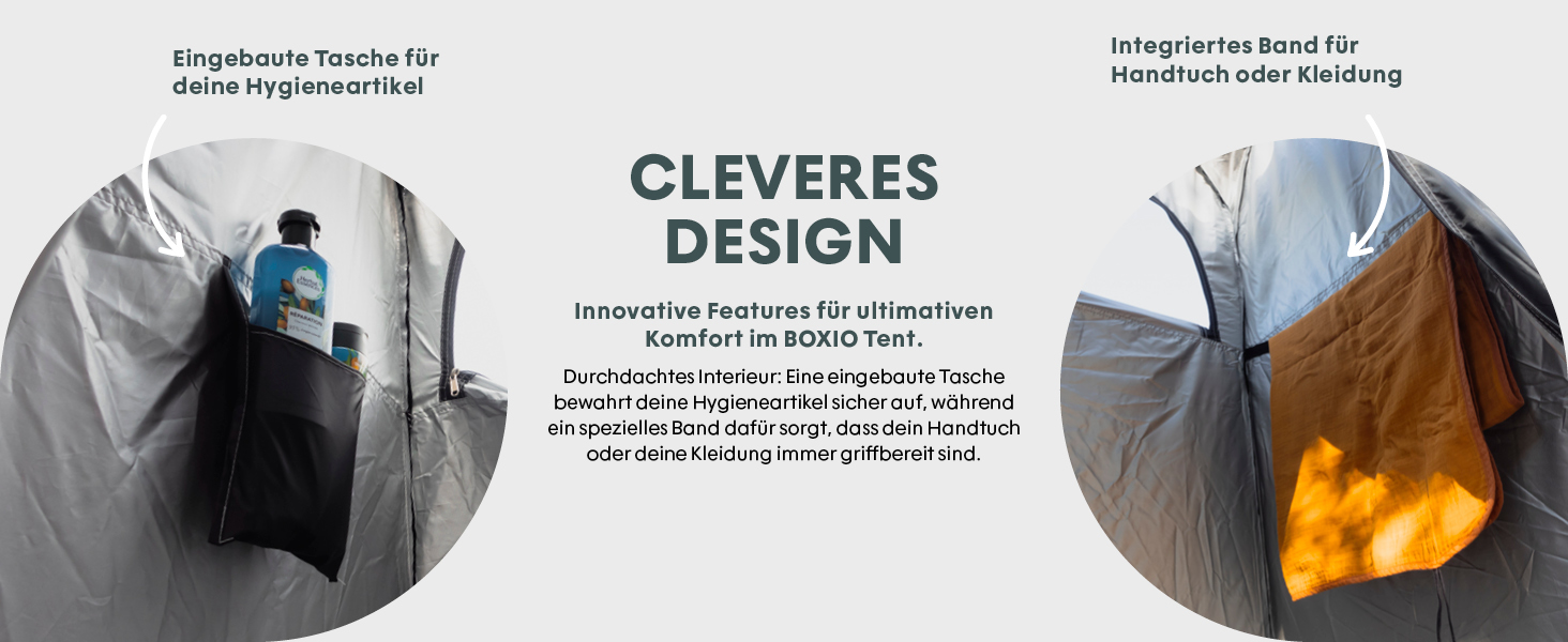 BOXIO Намет для душу/туалету: мобільний намет для кемпінгу 2x1м. Ідеально для вантажівки, кемпінгу та фестивалів