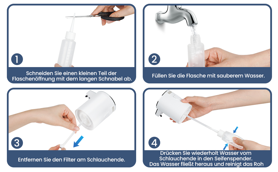 Автоматичний диспенсер мила HAPPHOOH, 380 мл, сенсорний, USB, водонепроникний, для кухні, ванної, школи, готелю, пінистий