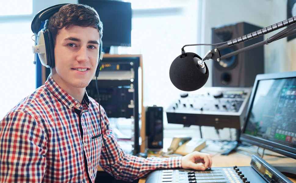 Кріплення для мікрофона Blue Snowball iCE, Popschutz та гнучкий канал для кабелів, сумісний з кріпленням Blue Snowball від YOUSHARES