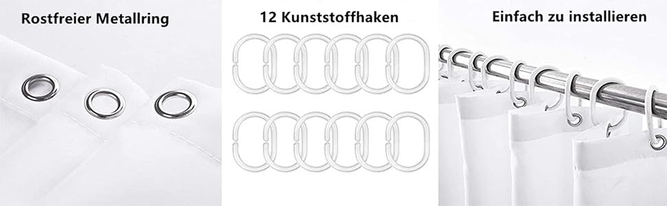 Тканинна штора для душу | Водостійка штора з посиленим краєм | Тканинна штора для душу, яку можна прати, розмір 150 см x 180 см | Поліестер, мармур, 180 x 150 см (1 шт.)