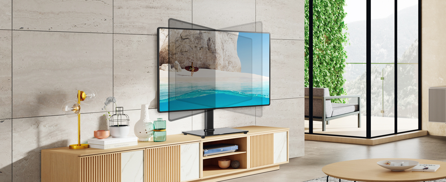 Підставка для телевізора Suptek, поворотна, для LED/OLED екранів 26-55 дюймів, до 50 кг, VESA 400x400 мм, TS202