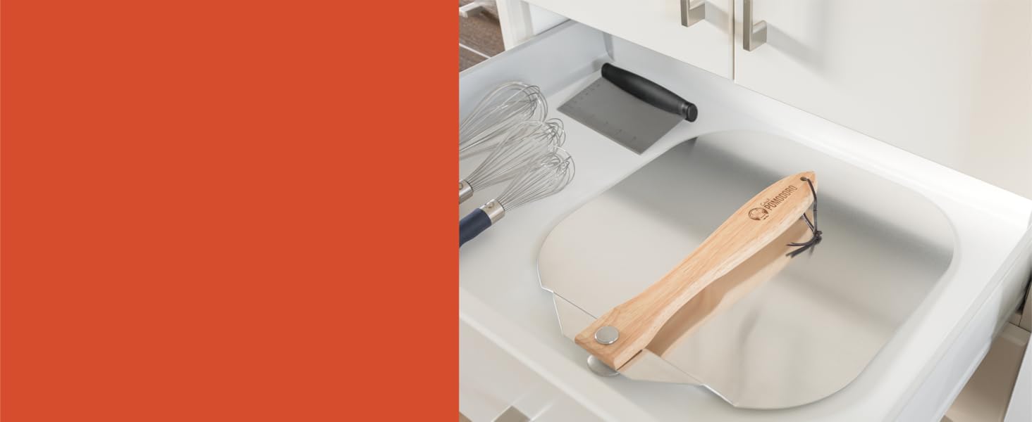 Набір для піци Chef Pomodoro: лопатка 30x36 см і ніж 36 см – професійний комплект для піци з преміум-матеріалів, кухонний інвентар для дому та ресторану