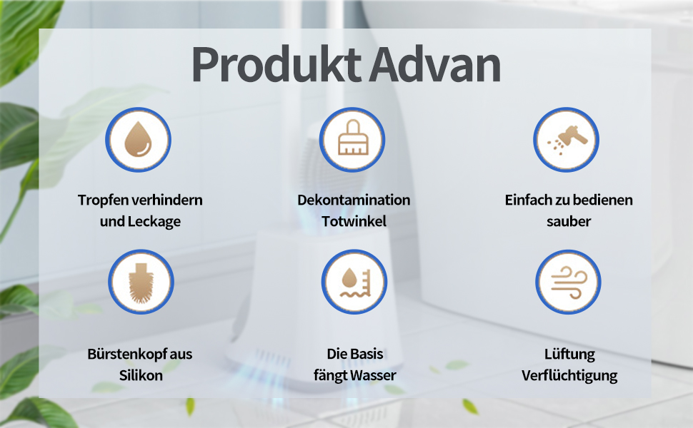 Набір для чищення унітазу з силіконової щітки та поршня, білий, з тримачем, для унітазу