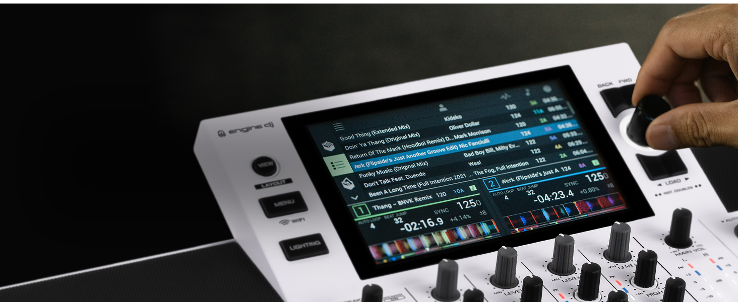 DENON DJ SC LIVE 4 - DJ контролер з розділенням на стеми, Wi-Fi, вбудовані колонки, сумісний з Serato DJ та Virtual DJ