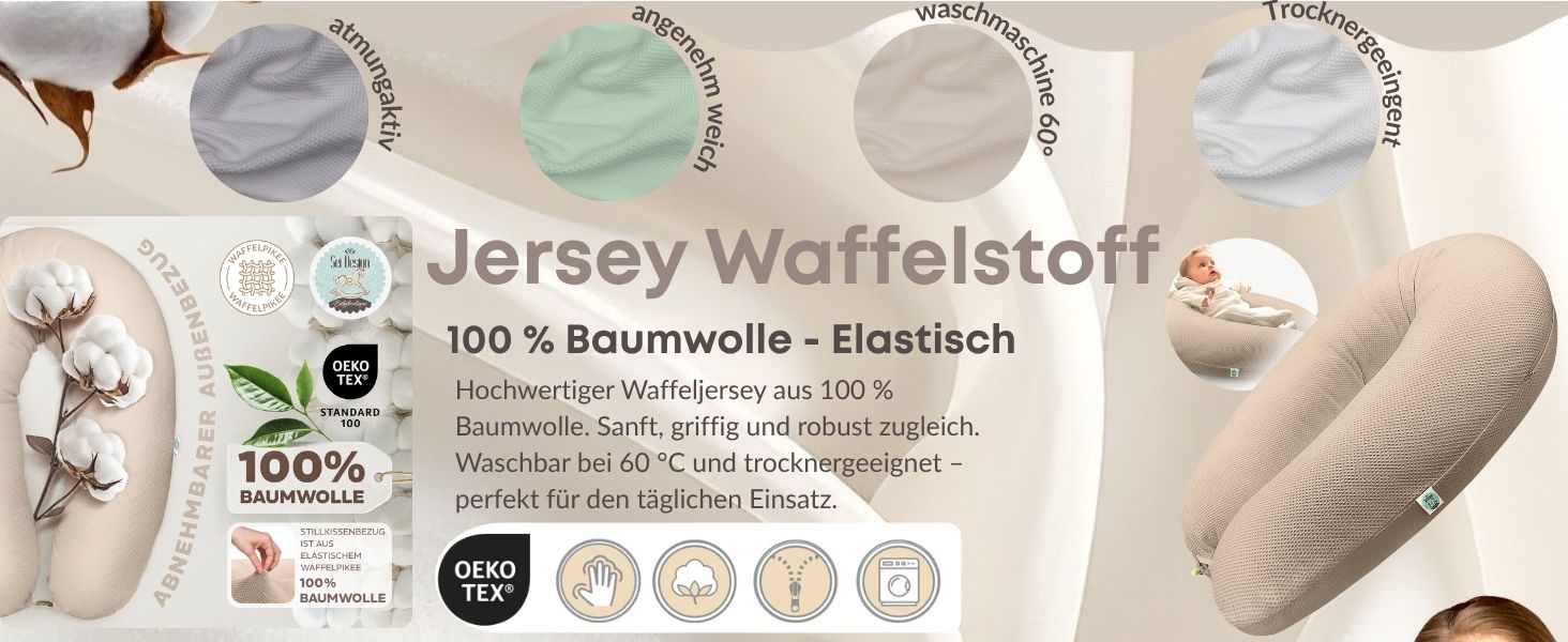 Подушка для вагітних та годування Sei Design XXL з муслінової тканини, ергономічна, для сну на боці, комфортна для дорослих, чохол з 100% органічної бавовни (джерсі, пастельно-рожевий, 190x30 см)