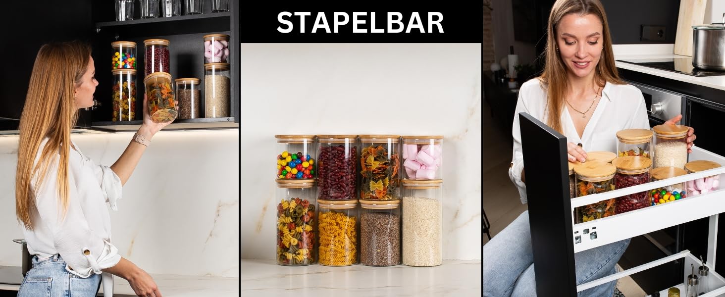 Набір контейнерів для зберігання Deco haus® 2 шт. (1,3 л) - герметичні банки для кави, цукру, крупи та інших продуктів