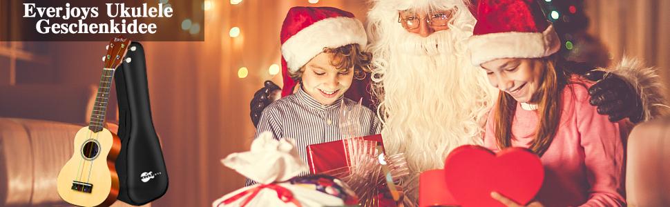 Укулеле Everjoys Sopran 21 дюйм - Початковий набір для дорослих з чохлом, тюнером, нотами, струнами та медіатором