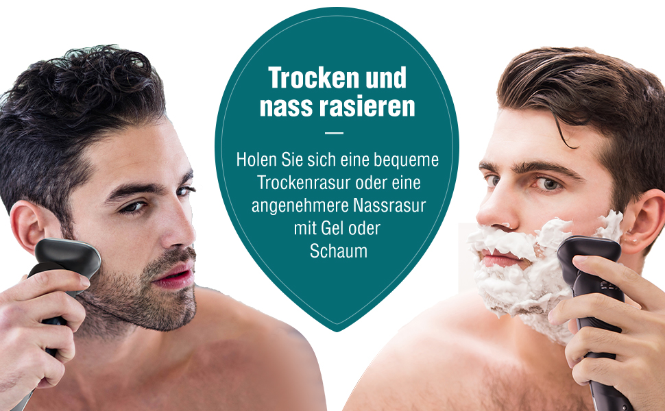 Електричний гостроющій PRITECH 3-в-1 для чоловіків: гостроющій, тример, та стрижка бороди. Бездротовий, IPX7, ротаційний, для сухого та вологого гоління. Червоний.