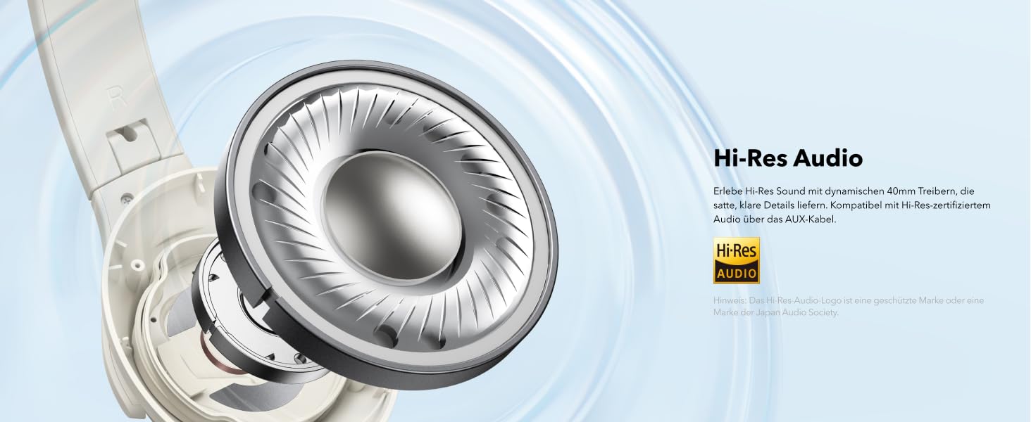 Soundcore Q11i Бездротові навушники-плеєри з Bluetooth, Anker: глибокий бас, 60 годин роботи, Hi-Res Audio, знімні амбушури, Multipoint-з'єднання (білі)