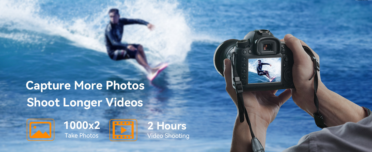 Зарядний пристрій ENEGON EN-EL14 20W з подвійним акумулятором, швидка зарядка, сумісний з Nikon D3100-D3500, Coolpix P7000-P7100, LCD-дисплей (2 акумулятори)