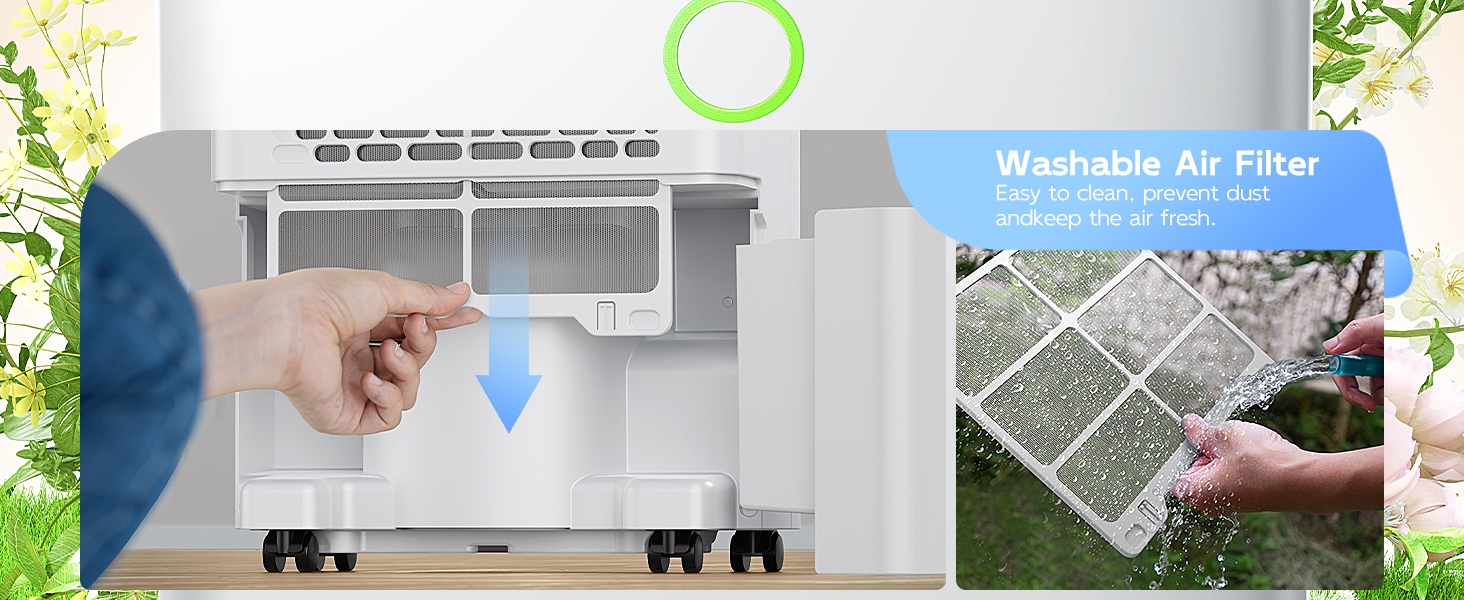 Електричний осушувач повітря 12л/24г з автоматичним та безперервним зливом (шланг у комплекті), для спалень та підвалів, LED-дисплей, тихий з таймером