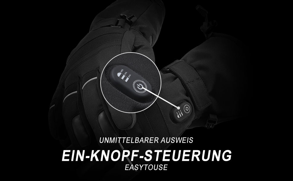 Гірськолижні рукавички з підігрівом Gokozy для чоловіків та жінок, 5000mAh акумулятор, 3 режими нагріву, для зимових видів спорту та походів, подарунок на Різдво та День подяки, розмір M, для холодної погоди