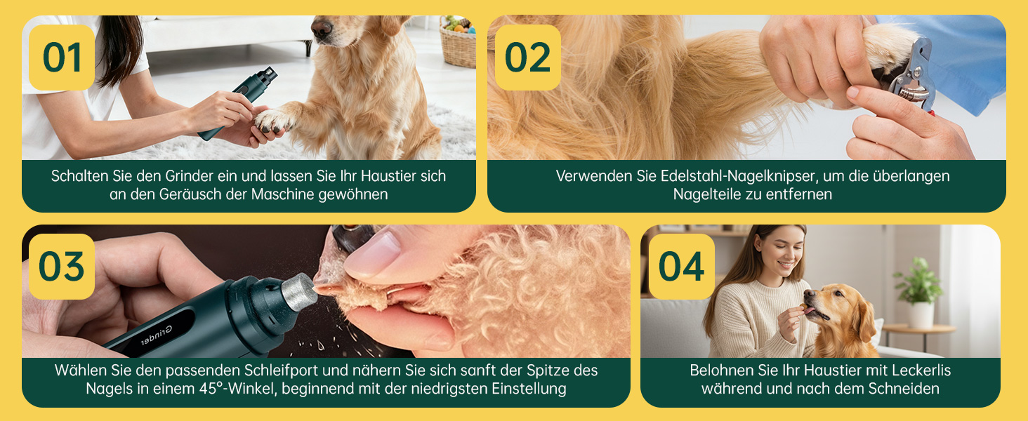 Електричний точилка для кігтів собак 5-ступінчатий з LED-підсвіткою, тихий, перезаряджуваний, потужний точилка для кігтів для домашніх тварин, для собак та котів малих та середніх порід