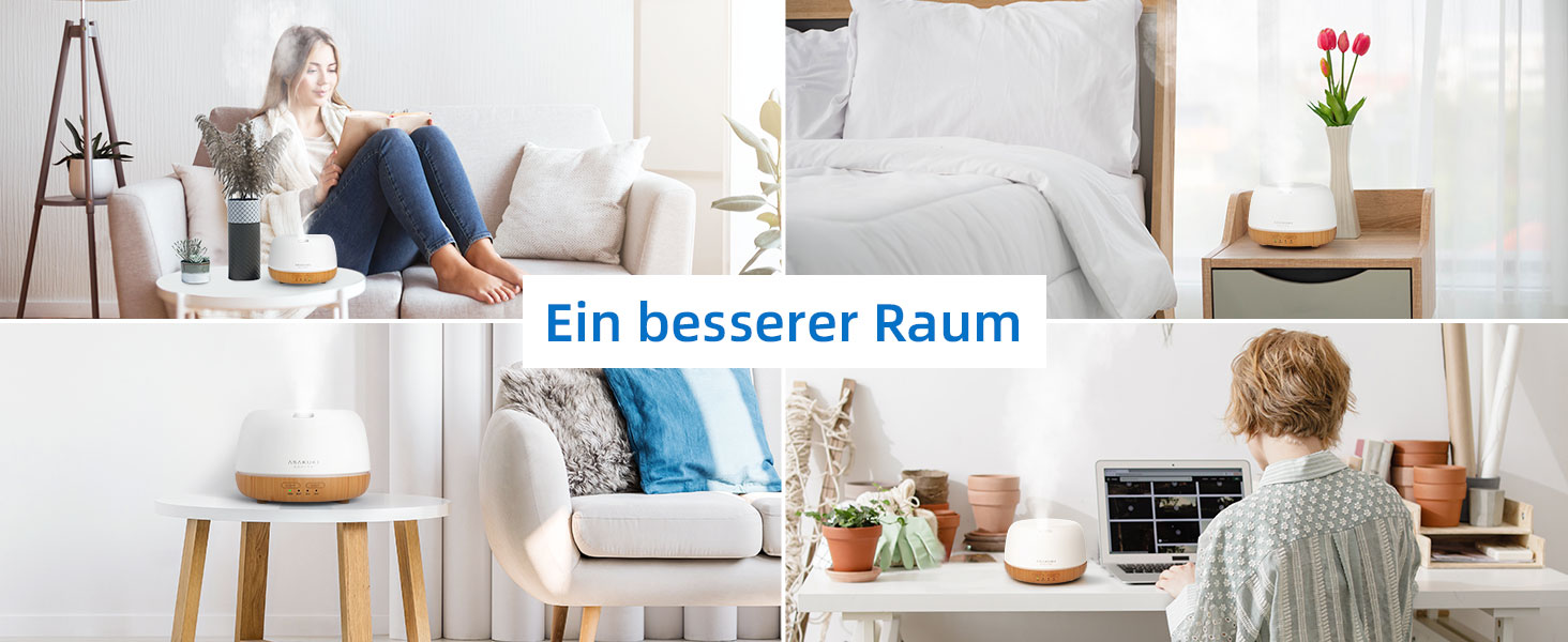 Дифузор аромату ASAKUKI 500 мл, ультразвуковий аромадифузор для ефірних олій, зволожувач повітря з пультом керування, автовимкнення без води, 7 кольорів LED-підсвічування (міні)