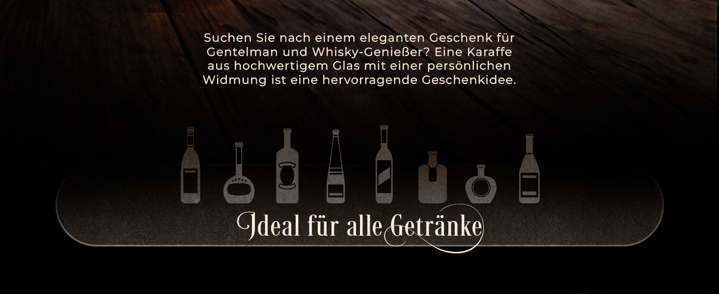 Maverton Whisky Decanter with Engraving - Whisky Decanter - 700ml - Birthday Gift for Men - Letter
