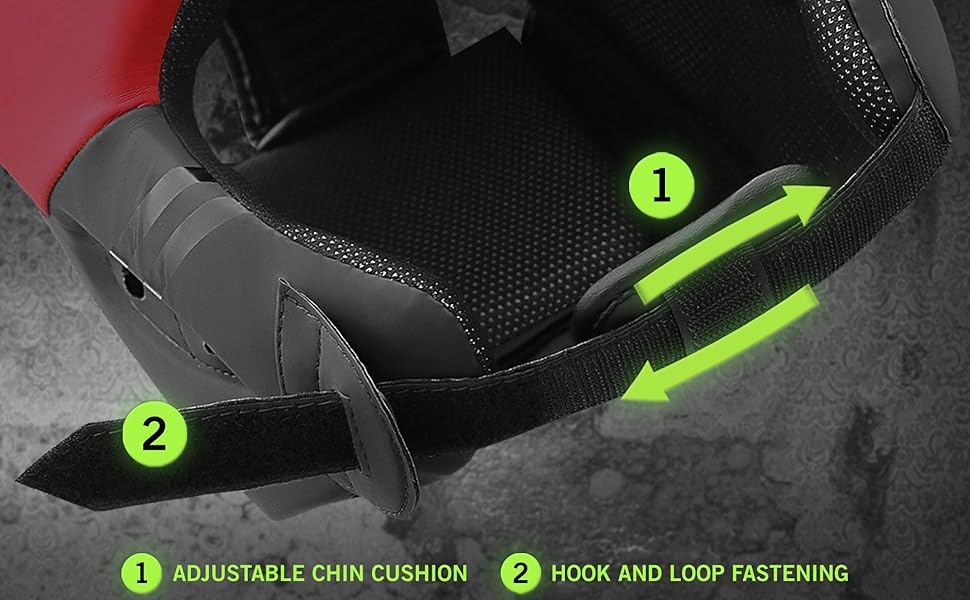 Mytra Fusion Headgear Boxing Headguard with Adjustable Strap - MMA, Muay Thai, Sparring, Karate - XL Black