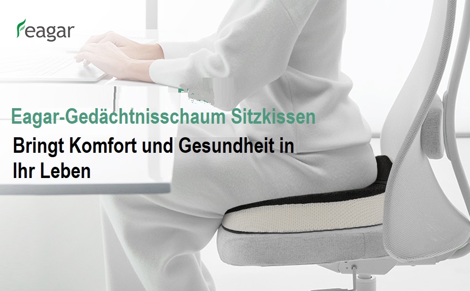 Гелеве сидіння Feagar: ортопедична подушка для офісного крісла, авто, інвалідного візка, для спини, гелевий наповнювач, 60-100 кг