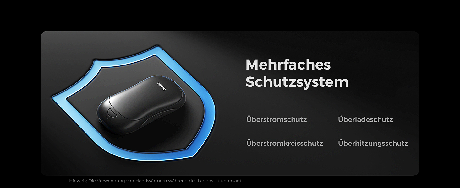 Електричні грілки для рук OCOOPA UT3 PRO (2 шт), 10000mAh, USB Powerbank, 4 режими нагріву, до 58°C, для чоловіків, ідеально для гольфу, полювання та кемпінгу, чорний