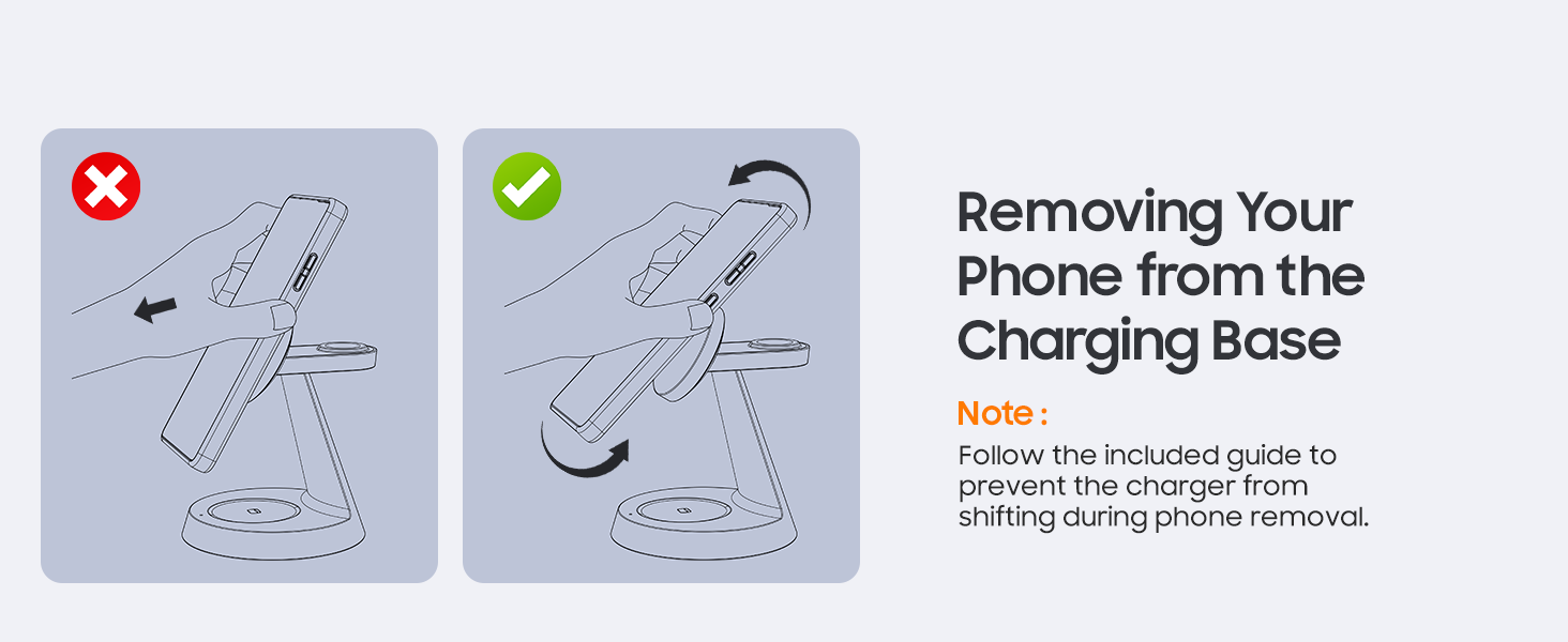 Бездротова зарядка Meifigno 3-в-1 для Samsung Galaxy: Mag-Safe, годинник, навушники (чорний)