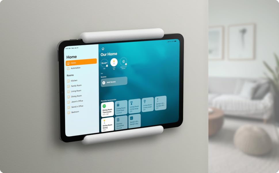 Тримач для планшета elago Home Hub Mount для Apple iPad, iPad Air/Pro, Samsung Galaxy Tab та інших планшетів, силіконовий, з кабелем-менеджментом (Білий)